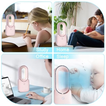 CONBOLA 11.8 Inch Bladeless Portable Desk Fan