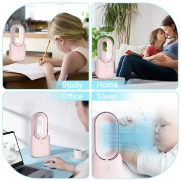 CONBOLA 11.8 Inch Bladeless Portable Desk Fan