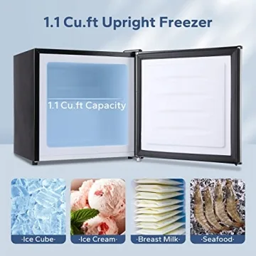 Compact 1.1Cu.ft Mini Freezer for Home & Office