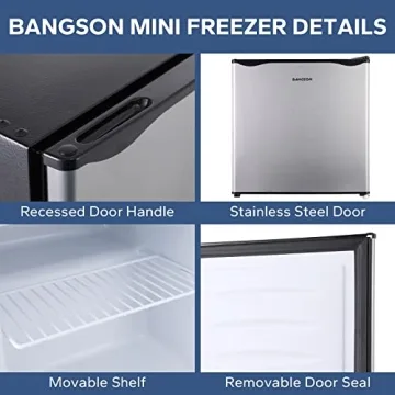 Compact 1.1Cu.ft Mini Freezer for Home & Office