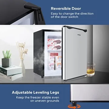 Compact 1.1Cu.ft Mini Freezer for Home & Office