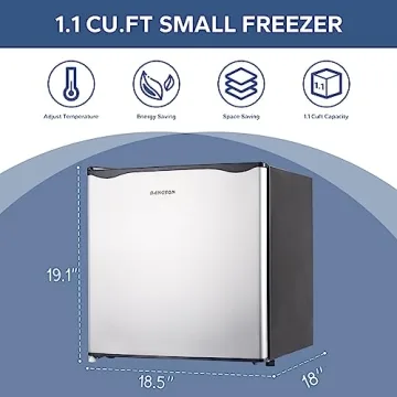 Compact 1.1Cu.ft Mini Freezer for Home & Office