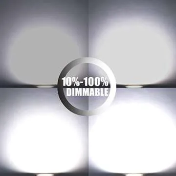 Ultra-Thin LED Recessed Lighting - 12 Pack, Dimmable & Energy Efficient