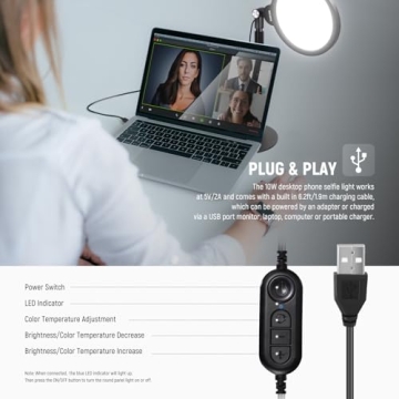 NEEWER Basic 7" Desktop Selfie Light for Video Calls