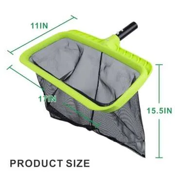 Sepetrel Swimming Pool Leaf Skimmer Net,Reinforced Frame Deep Rake Net