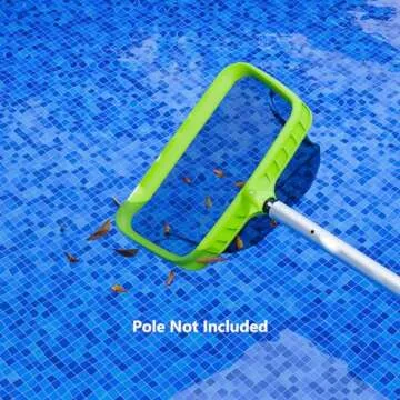 Sepetrel Swimming Pool Leaf Skimmer Net,Reinforced Frame Deep Rake Net