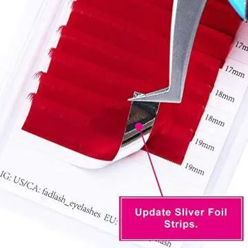 Red Easy Fan Volume Lashes 0.07mm - 15-20mm Mix