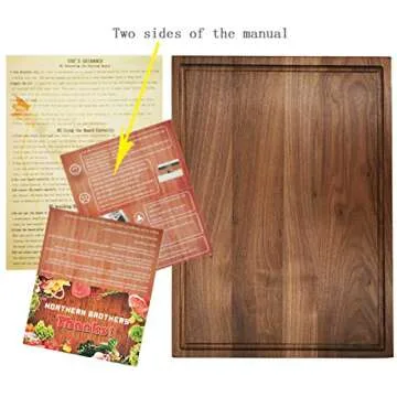 Cutting Board - Wood Cutting Boards for kitchen Large Chopping Board 16x12 American Walnut Hardwood Carving Countertop Block with Juice Groove for Meats Bread Fruits