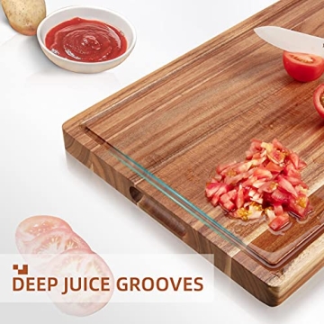 Acacia Wood Cutting Board 20 x 15 with Juice Groove