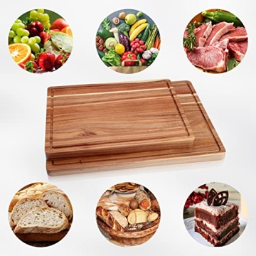 Acacia Wood Cutting Board 20 x 15 with Juice Groove