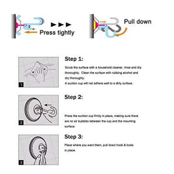 NL HOME Powerful Wreath Hangers for Window or Glass Door, 4-Pack Powerful Suction Cup Hooks Utility ...