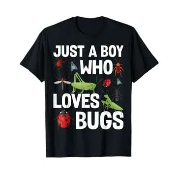 Just A Boy Who Loves Bugs Boys Bug Lover Funny Insect T-Shirt