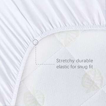 Waterproof Bassinet Mattress Pad Cover Compatible with Graco My View 4 in 1 Bassinet, 2 Pack, Ultra Soft Viscose Made from Bamboo Terry Surface, Breathable and Easy Care