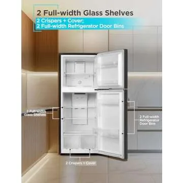 BLACK+DECKER 10 Cu. Ft. Top Mount Refrigerator with Freezer