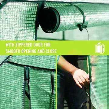 Deluxe Green House 56" Walk-in Greenhouse with Shelves