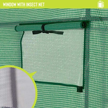 Deluxe Green House 56" Walk-in Greenhouse with Shelves