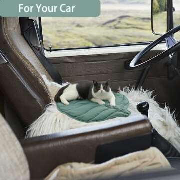 30 X 20 Inch Leaf Shaped Cotton Cat Bed Pad, Warming Cat and Dog Bed Mat, Pet Warming Pad for Cats, Cat Warmer Mat for Feral and Indoor Cats, 2024 Enlarged and Thickened Cat Leaf Beds