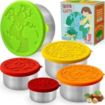 TAVVA Kids Snack Set of 3 - Plastic-Free & Portable