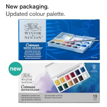 Winsor & Newton Cotman Watercolor Set, 12 Half Pans