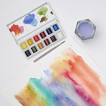 Winsor & Newton Cotman Watercolor Set, 12 Half Pans