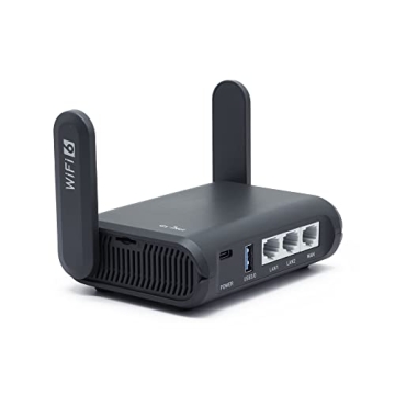 GL.iNet Slate AX Portable Wi-Fi 6 Router with VPN & USB 3.0