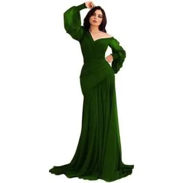 Bridesmaid Dresses Chiffon Faux-Wrap Formal Prom Dress