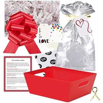 Red - Color-Coordinated Gift Basket for Adults