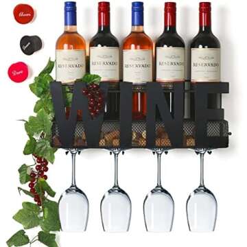Wall mounted wine shelves