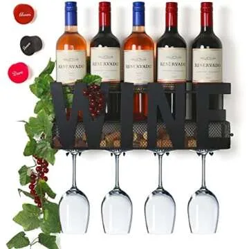 Wall mounted wine shelves