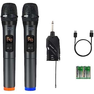 Featured Item in Whitesand WSM-300 UHF Wireless Microphone System - Karaoke Demo