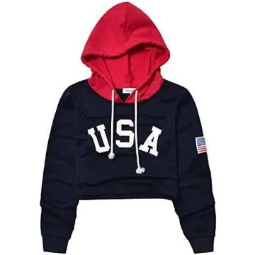 Women's Cropped Hoodie Crop Sweatshirt