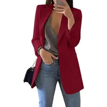 Wine Red Blazer Outfit