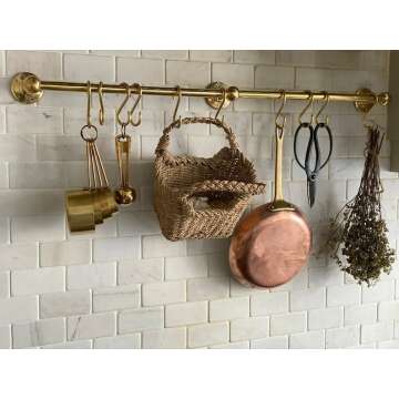 Brass Pulls and Pot Rail