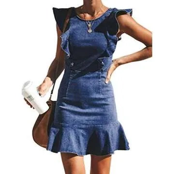 The gorgeous denim dress for this Summer