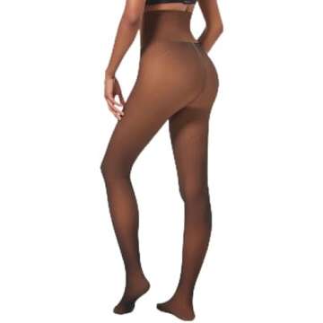 Dark Skin Friendly Fleece Lined Tights
