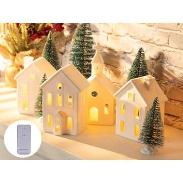 Christmas - Snowy Town Candles