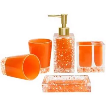 PINK/ORANGE BATHROOM STUFF