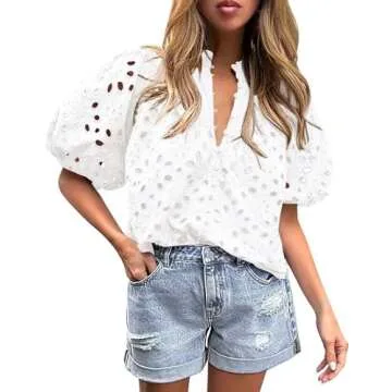 Eyelet Blouse Outfit