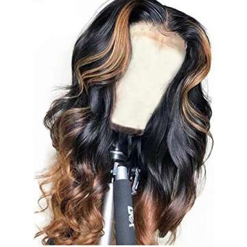 Lace front wigs with color
