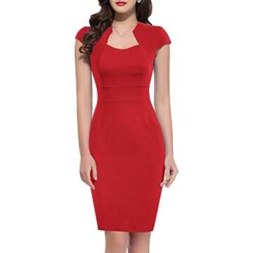 Red, Tan, & Black - Business Work Outfit