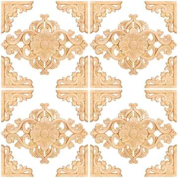 Wooden pieces for decoration and ornaments