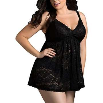 Plus Size Babydoll and Chemise Sets