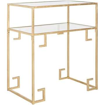 Gold and White Kitchen