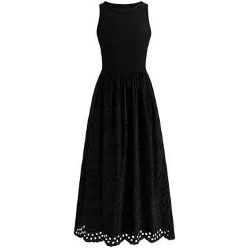 Eyelet Midi Dress