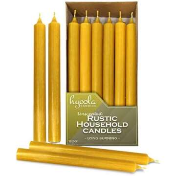 Colored taper candles