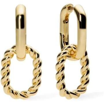 Beautiful Unique Necklace And Two Toned Earrings