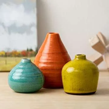 Colorful midcentury-inspired vases and glassware