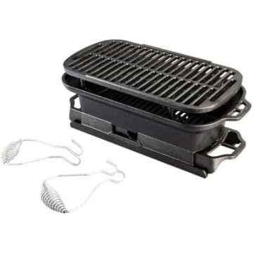 Lodge Sportmans Grill and Cast Iron Griddle