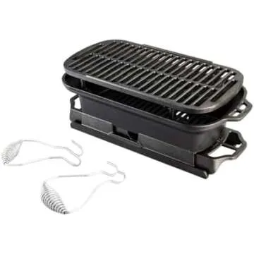 Lodge Sportmans Grill and Cast Iron Griddle