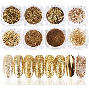 Fall Marble & Glitter Nails